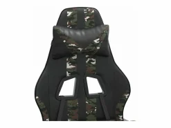 Silla gaming giratoria y reposapiés cuero sintético^Clicnbuy Outlet