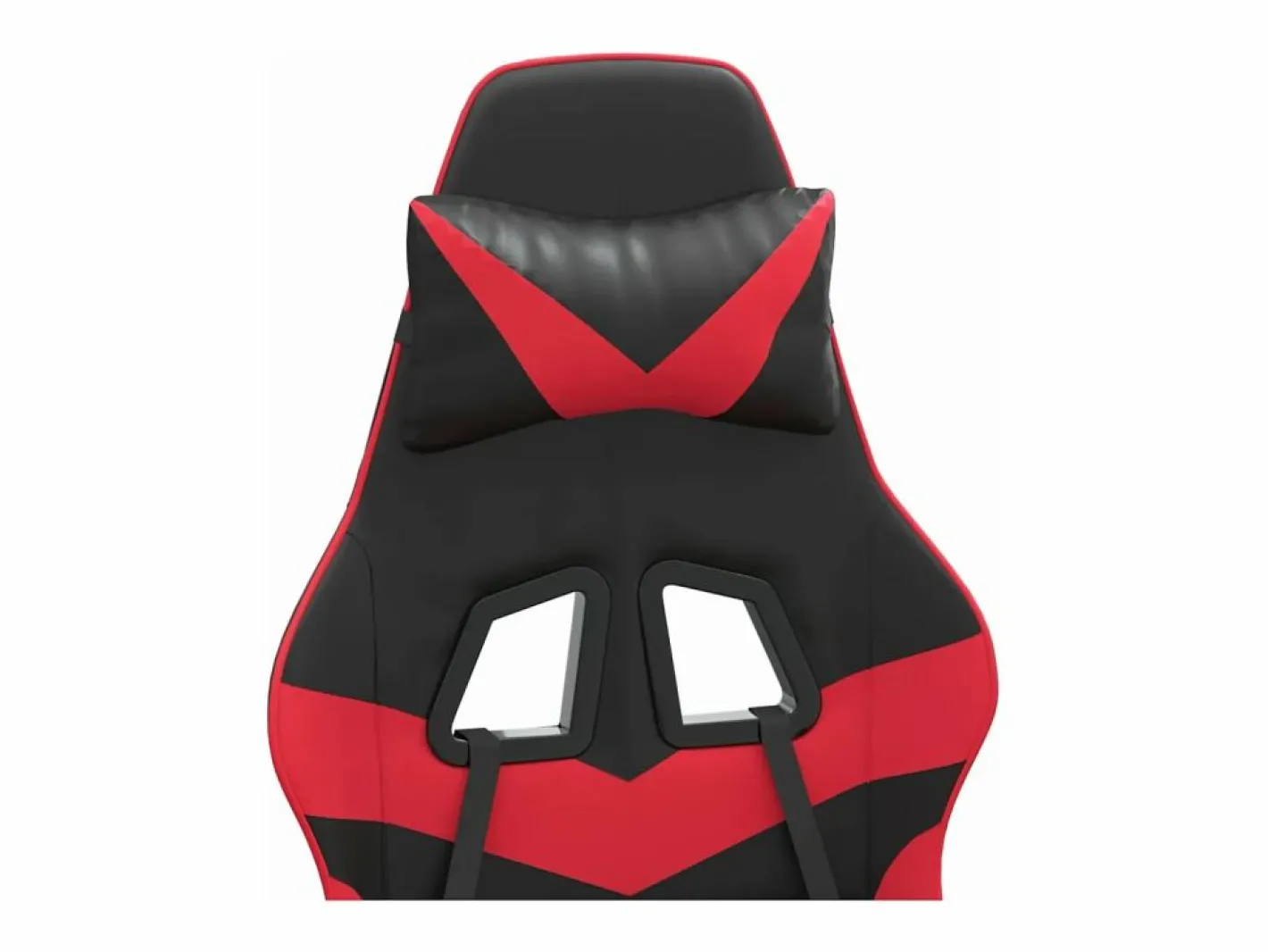 Clicnbuy Silla gaming giratoria y reposapiés cuero sintético negro Rojo Outlet