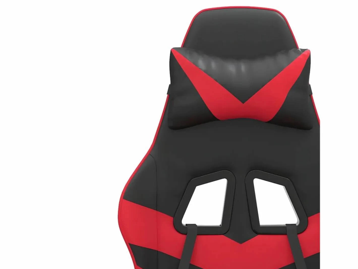 Clicnbuy Silla gaming giratoria y reposapiés cuero sintético negro Rojo Outlet