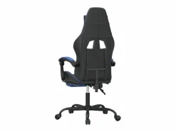 Clicnbuy Silla Gaming|Silla gaming giratoria y reposapiés cuero sintético negro