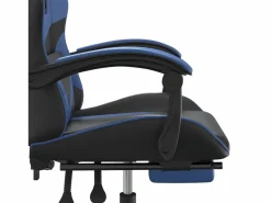 Clicnbuy Silla Gaming|Silla gaming giratoria y reposapiés cuero sintético negro