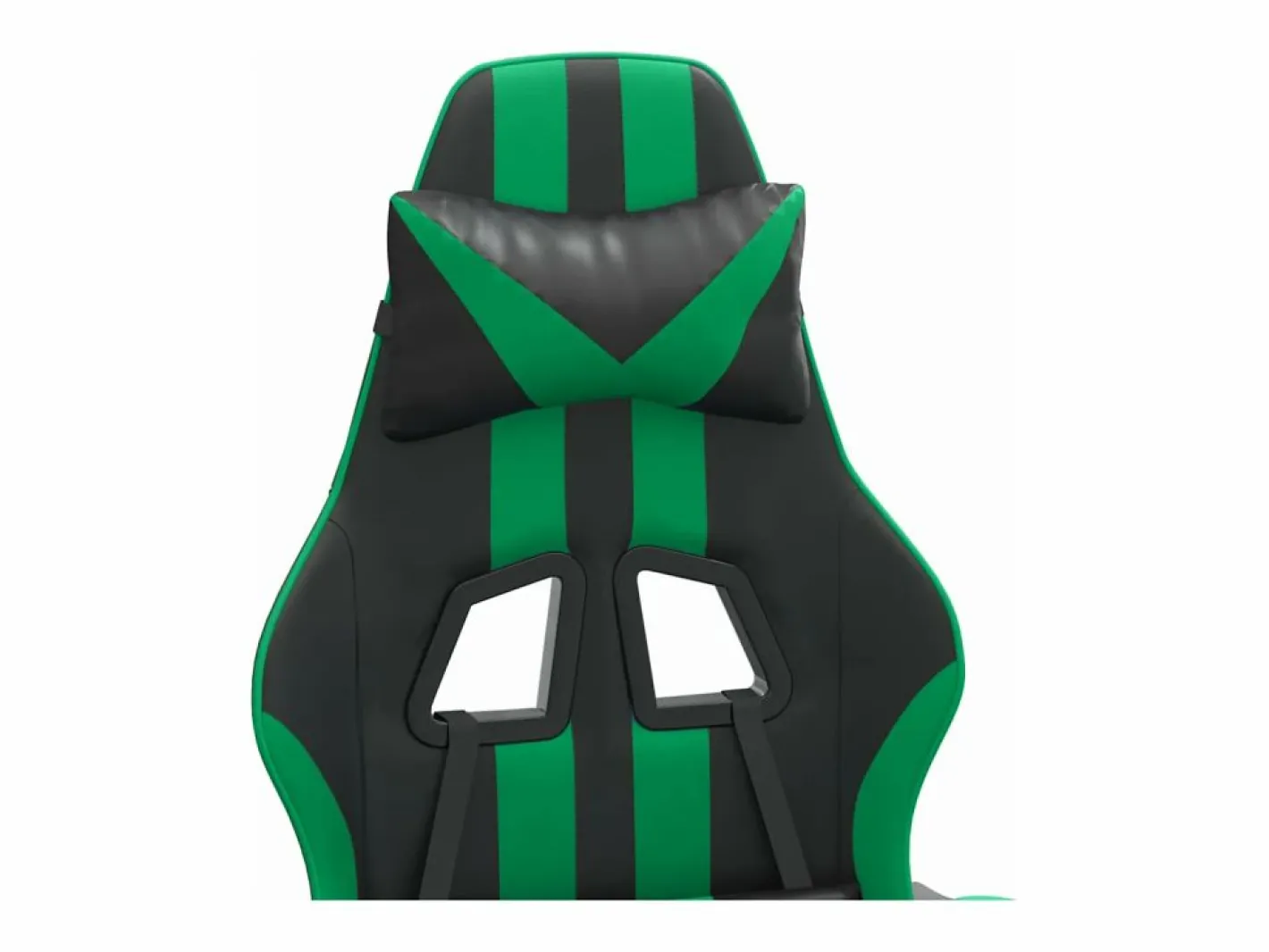Clicnbuy Silla gaming giratoria y reposapiés cuero sintético negro Verde New