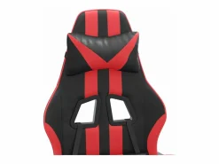Clicnbuy Silla gaming giratoria y reposapiés cuero sintético negro Rojo New