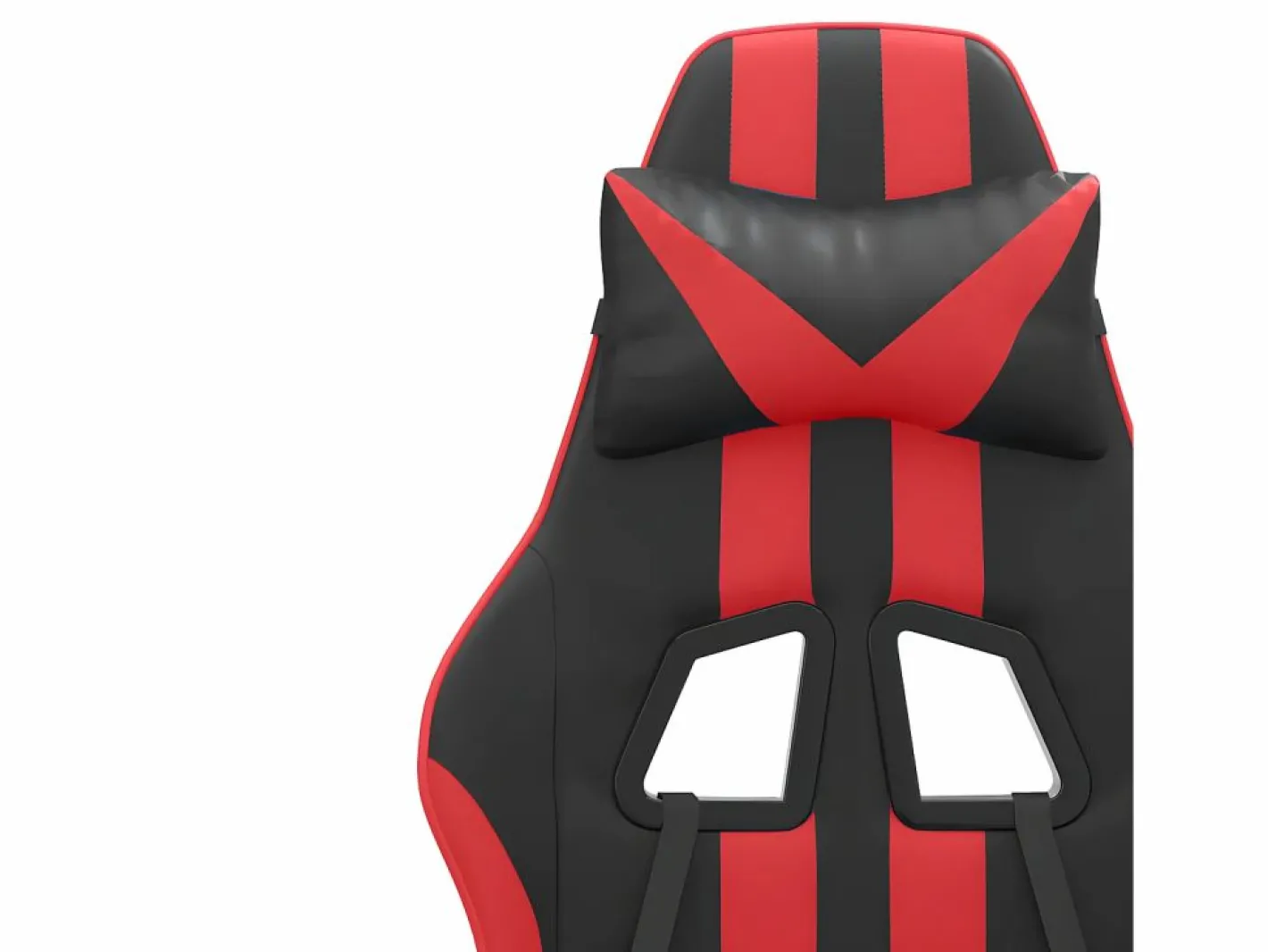 Clicnbuy Silla gaming giratoria y reposapiés cuero sintético negro Rojo New