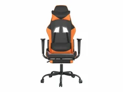 Clicnbuy Silla Gaming|Silla gaming masaje y reposapiés cuero sintético negro