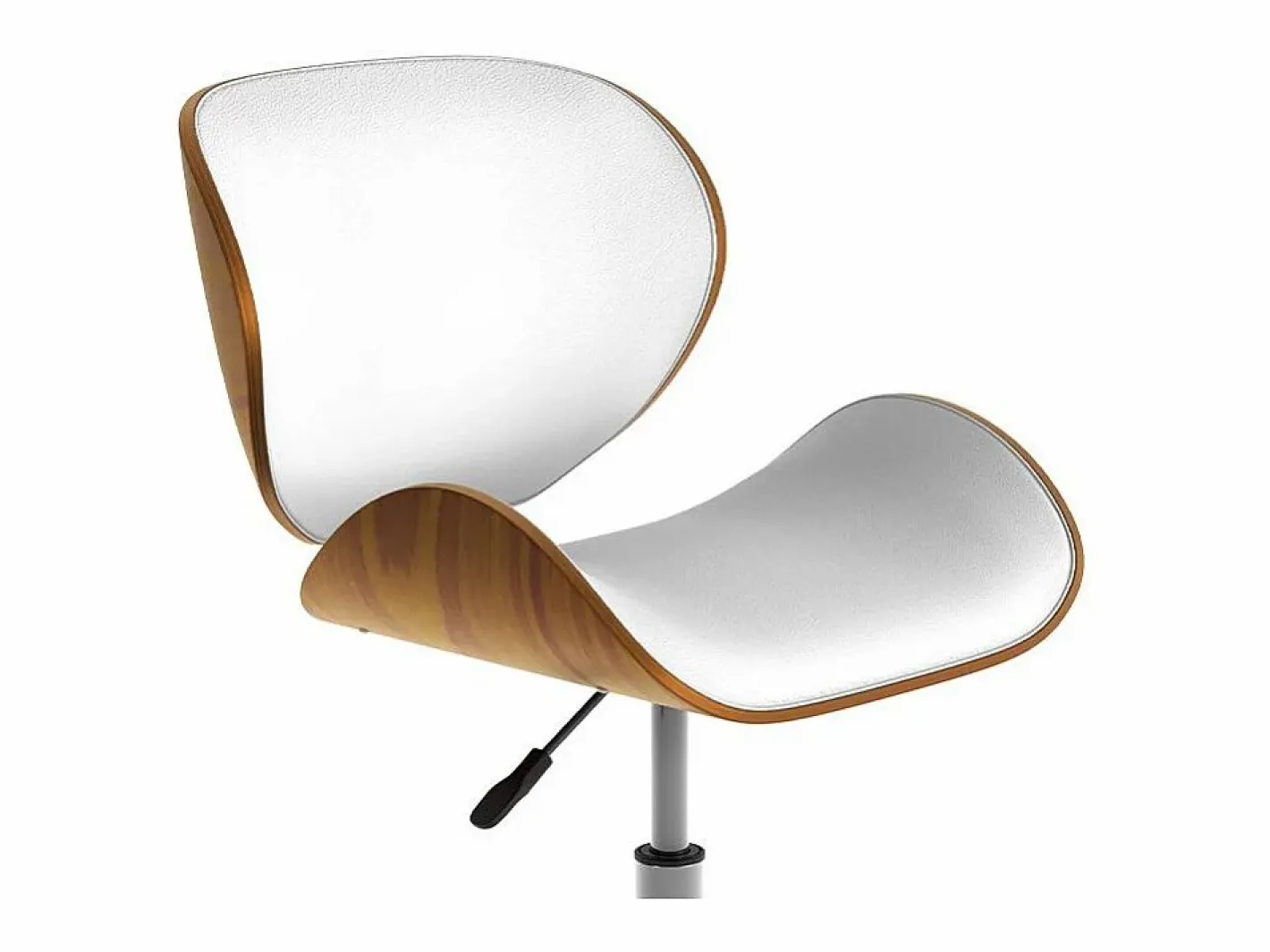 Rendez-Vous Déco Silla giratoria de oficina en piel sintética blanca 79-91cm - Baudoin Blanco Sale