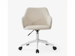 FRANCHINISHOP Silla De Escritorio|Silla giratoria de tela con reposabrazos para oficina y teletrabajo Kivri -