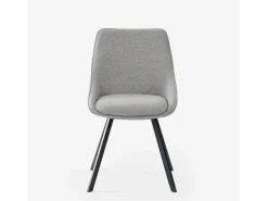 Silla giratoria de tela para salón-comedor de diseño moderno Navya - claro^AHD Discount