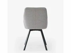 Silla giratoria de tela para salón-comedor de diseño moderno Navya - claro^AHD Discount