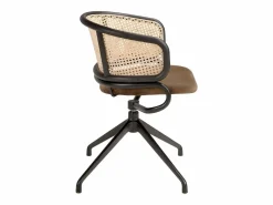 Angel Cerda Silla giratoria rattan y terciopelo marrón 4129 Marru00f3n Best