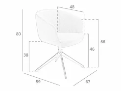 Angel Cerda Silla giratoria tela claro 4133 Gris Discount