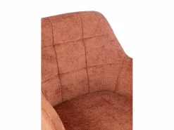 Silla LOUNA con reposabrazos – Tejido suave y patas de acero negro-Color^Les Tendances Clearance