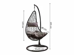 Saldosystocks Silla Mecedora Colgante XN. Muebles de Jardin o Terraza Blanco Hot