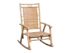 Sillón Balancín|Silla mecedora con cojín bambú PWFG29416