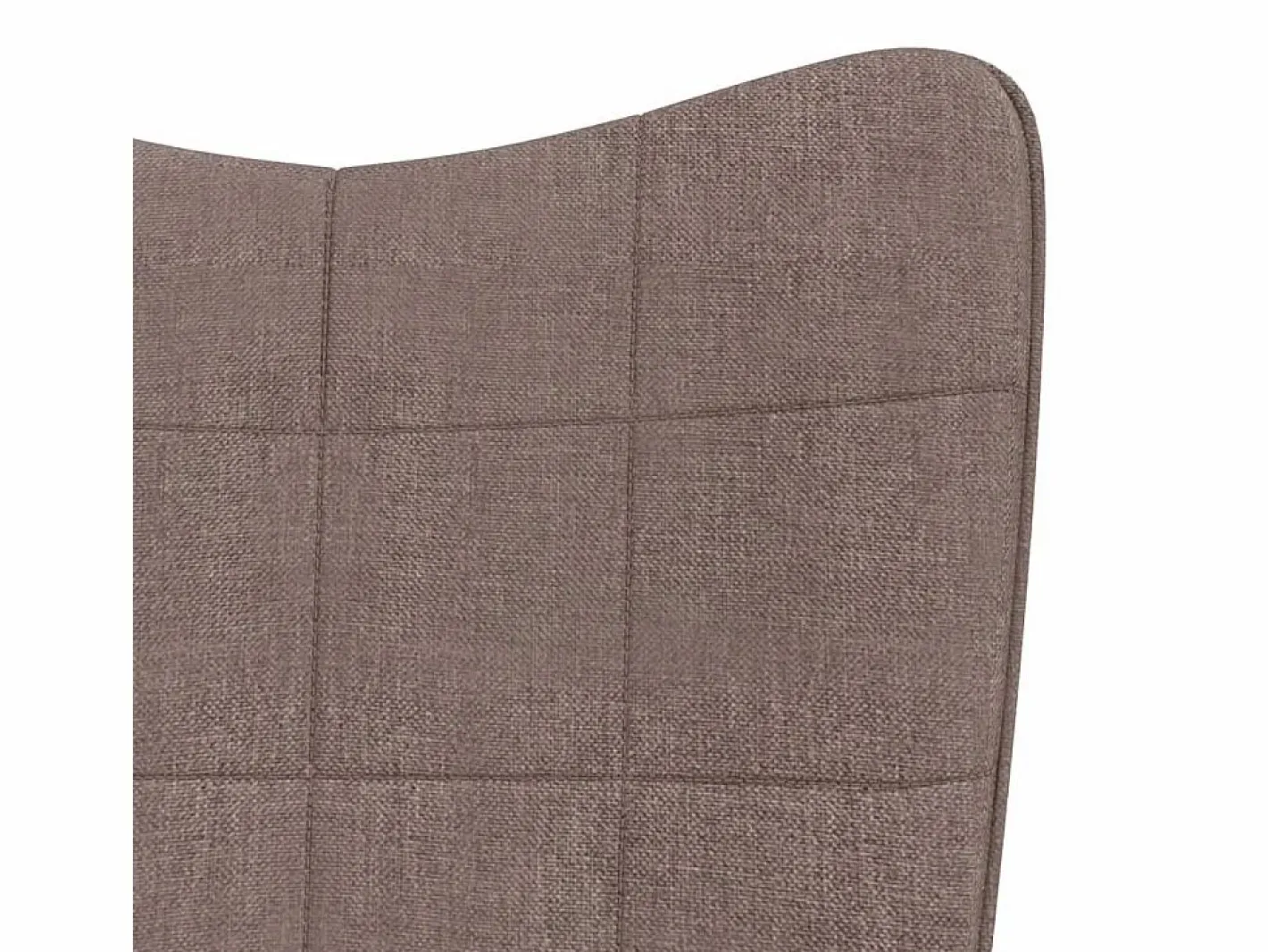 Silla mecedora con reposapiés tela gris taupe ES44386 Topo Best