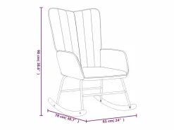 Silla mecedora con reposapiés terciopelo^vidaxl Online