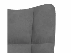 vidaxl Sillón Balancín|Silla mecedora con reposapiés terciopelo oscuro