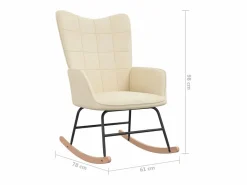 vidaxl Sillón Balancín|Silla mecedora con reposapiés tela color
