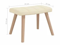 vidaxl Sillón Balancín|Silla mecedora con reposapiés tela color