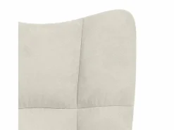 Silla mecedora con reposapiés terciopelo^vidaxl Best