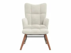 Silla mecedora con reposapiés terciopelo^vidaxl Best