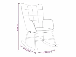 Silla mecedora con reposapiés tela claro^vidaxl Outlet