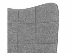 Silla mecedora con reposapiés tela claro^vidaxl Outlet