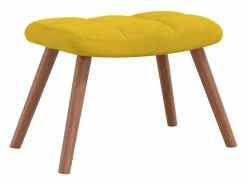 Silla mecedora con reposapiés tela mostaza^vidaxl Discount
