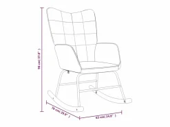 vidaxl Silla mecedora con reposapiés tela tinto Rojo Sale