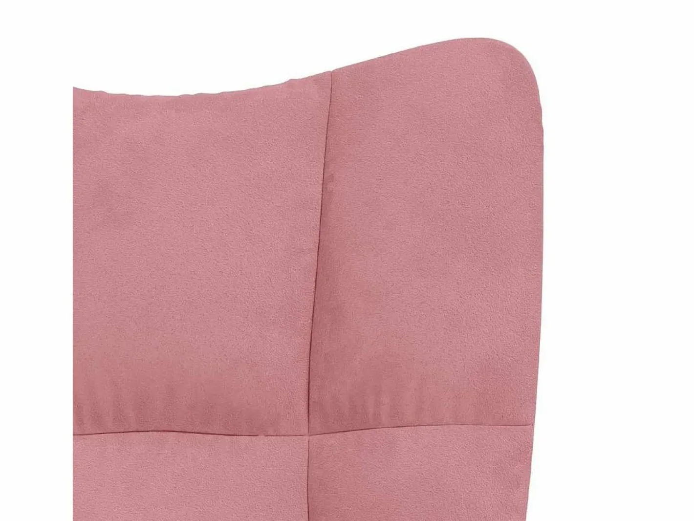 vidaxl Silla mecedora con reposapiés terciopelo Rosa New