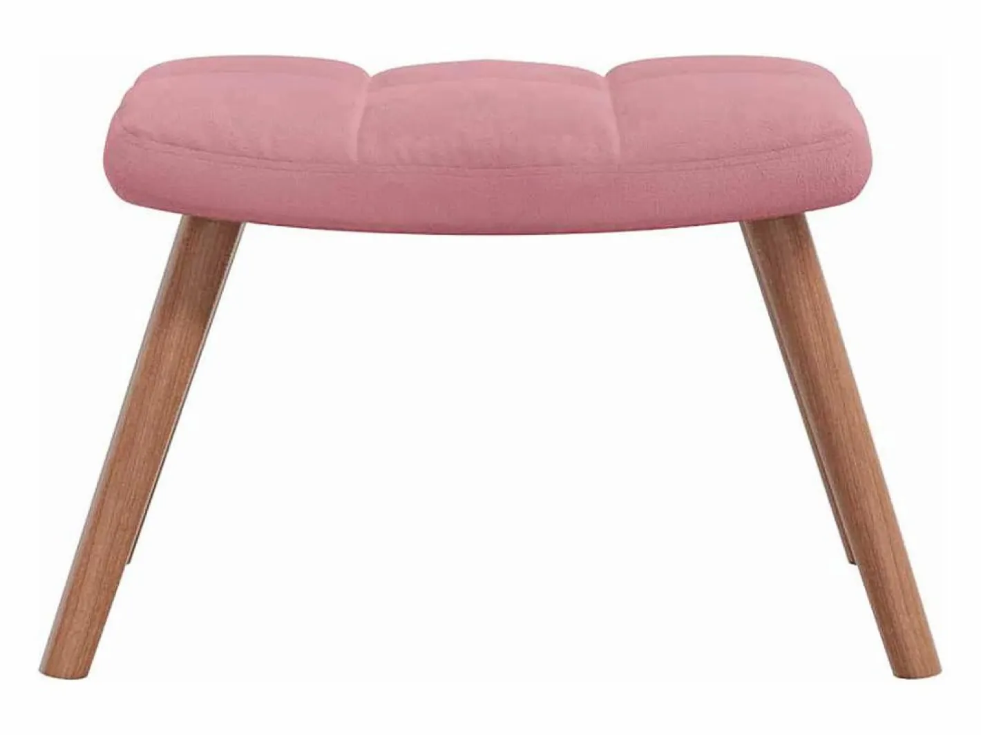 vidaxl Silla mecedora con reposapiés terciopelo Rosa New