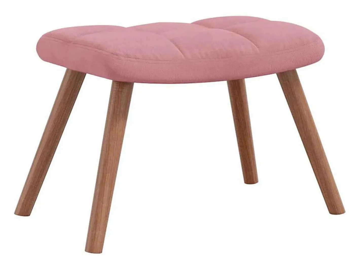 vidaxl Silla mecedora con reposapiés terciopelo Rosa New