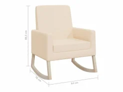 vidaxl Sillón Balancín|Silla mecedora de tela