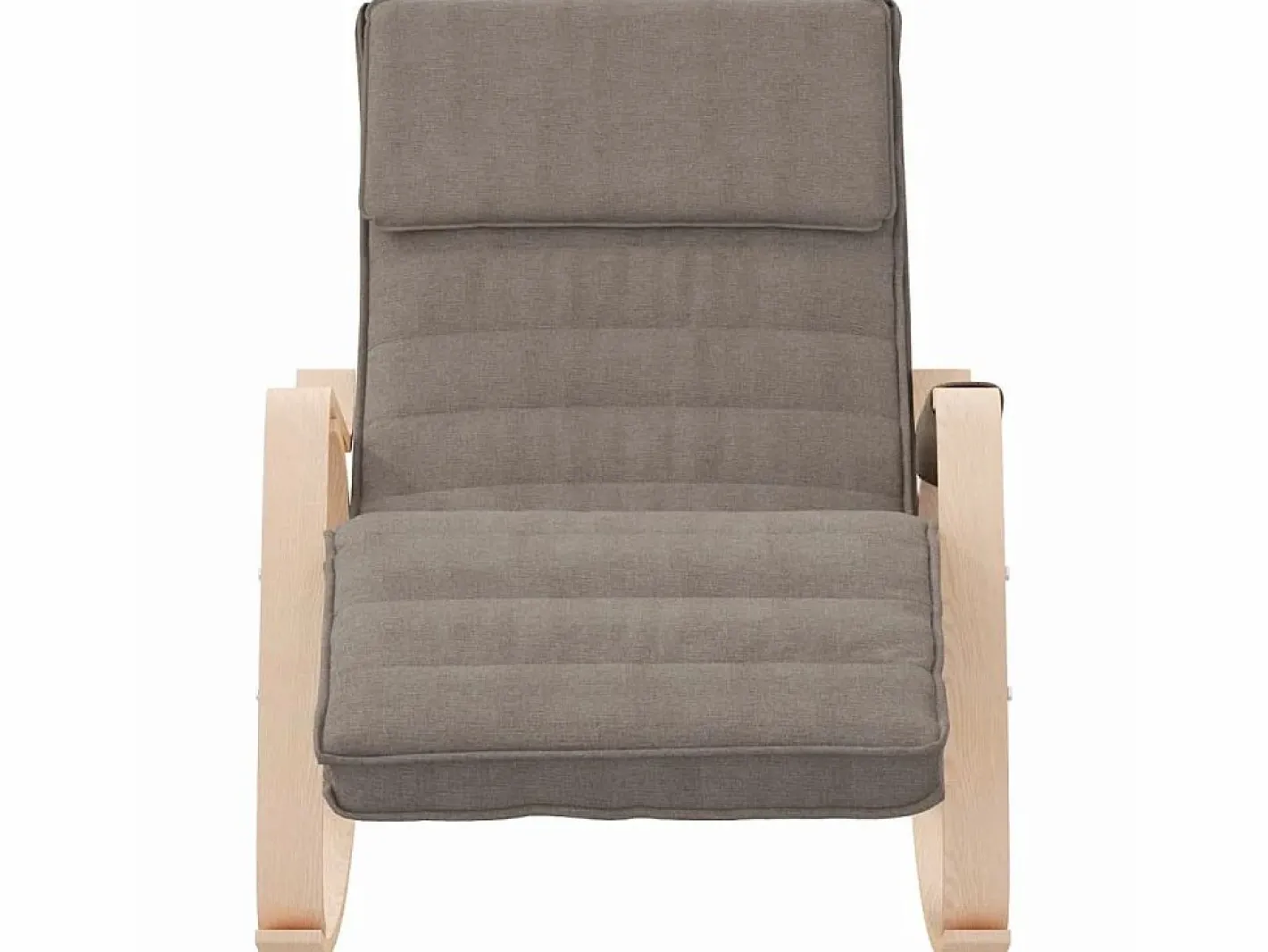 Silla mecedora de tela gris taupe ES59706^