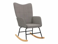 Silla mecedora de tela gris taupe^vidaxl Best
