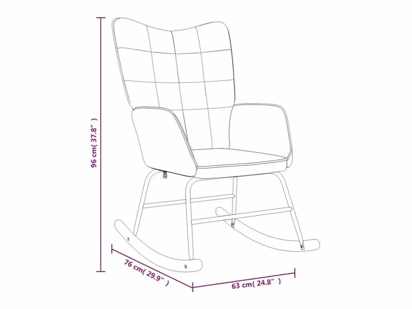 Silla mecedora de tela gris taupe^vidaxl Best