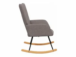 Silla mecedora de tela gris taupe^vidaxl Best