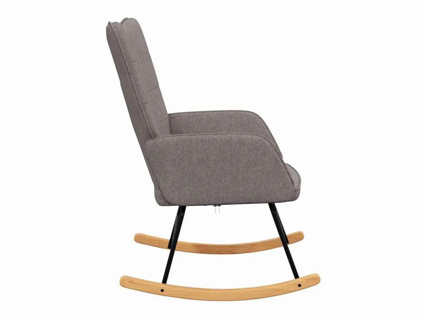 Silla mecedora de tela gris taupe^vidaxl Best