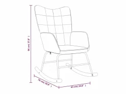 Silla mecedora de tela gris taupe^vidaxl Best