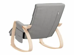 vidaxl Silla mecedora de tela claro Gris Clearance