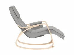 Sillón Balancín|Silla mecedora de tela claro ES92034