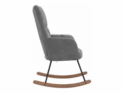 Silla mecedora de terciopelo oscuro^vidaxl New