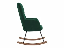 vidaxl Sillón Balancín|Silla mecedora de terciopelo oscuro