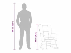 vidaxl Sillón Balancín|Silla mecedora de terciopelo