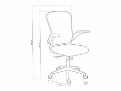 Silla Oficina Lexi Giratoria, Regulable, Reposabrazos, 66x108x64 cm Negro Discount