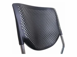 MCW Silla para visitas H401 Apilable (juego de 4), asiento gris oscuro, patas cromadas Gris antracita / Plateado Online