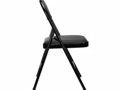 7H SEVEN HOUSE Silla Conferencia|Silla Plegable Acolchada Negra 7house