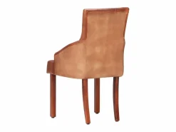 Sillas de comedor 4 unidades cuero auténtico de cabra marrón^Clicnbuy Online
