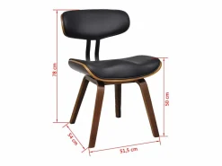 Clicnbuy Sillas Y Lotes De Sillas|Sillas de comedor 2 unidades madera curvada y cuero sintético