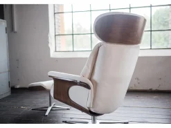 Kawola Sillón Escandinavo|Sillón - blanco terciopelo - TOSAR